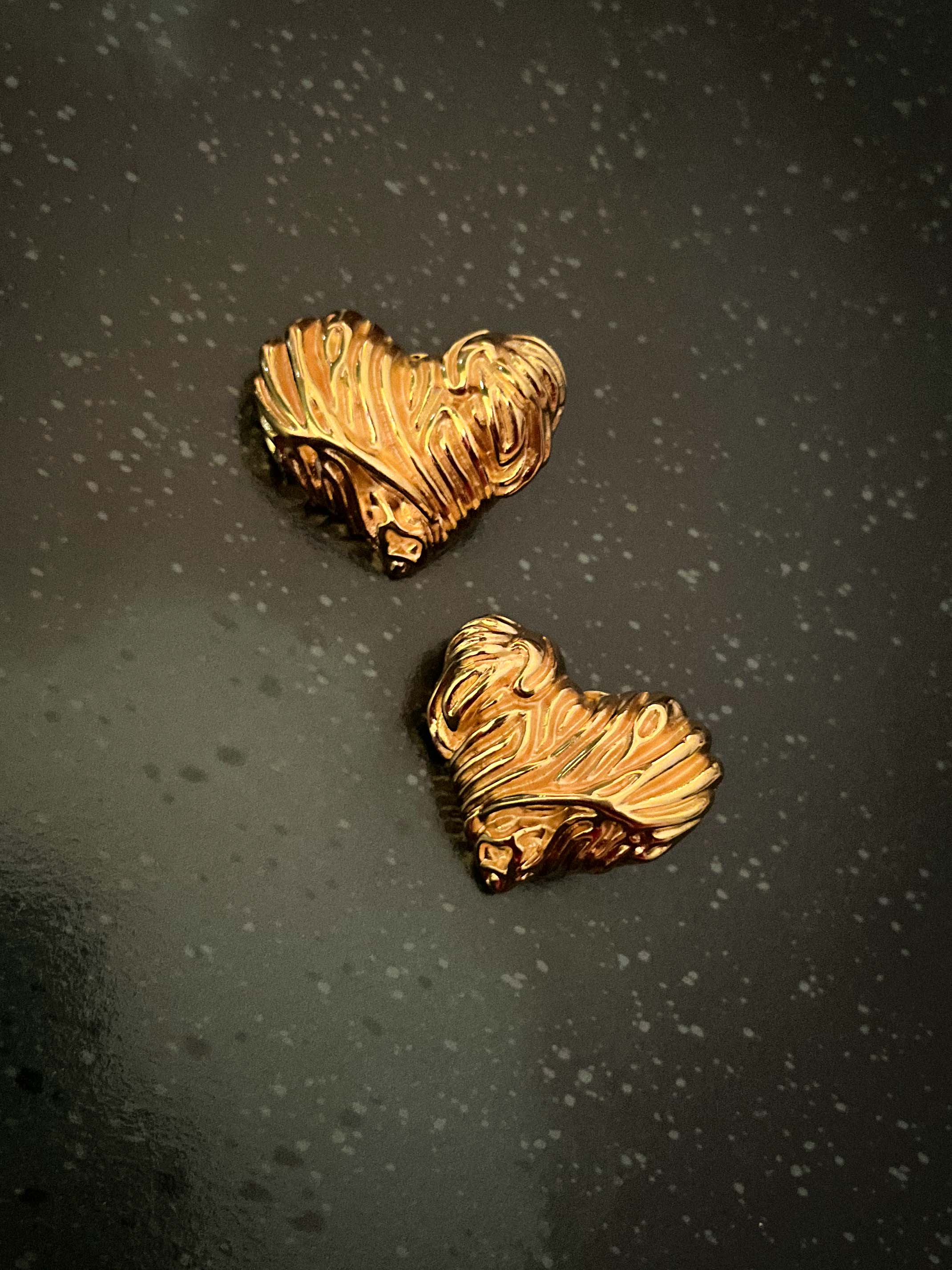 Rekhhta Essentials Earrings Golden Tide Heart Earrings