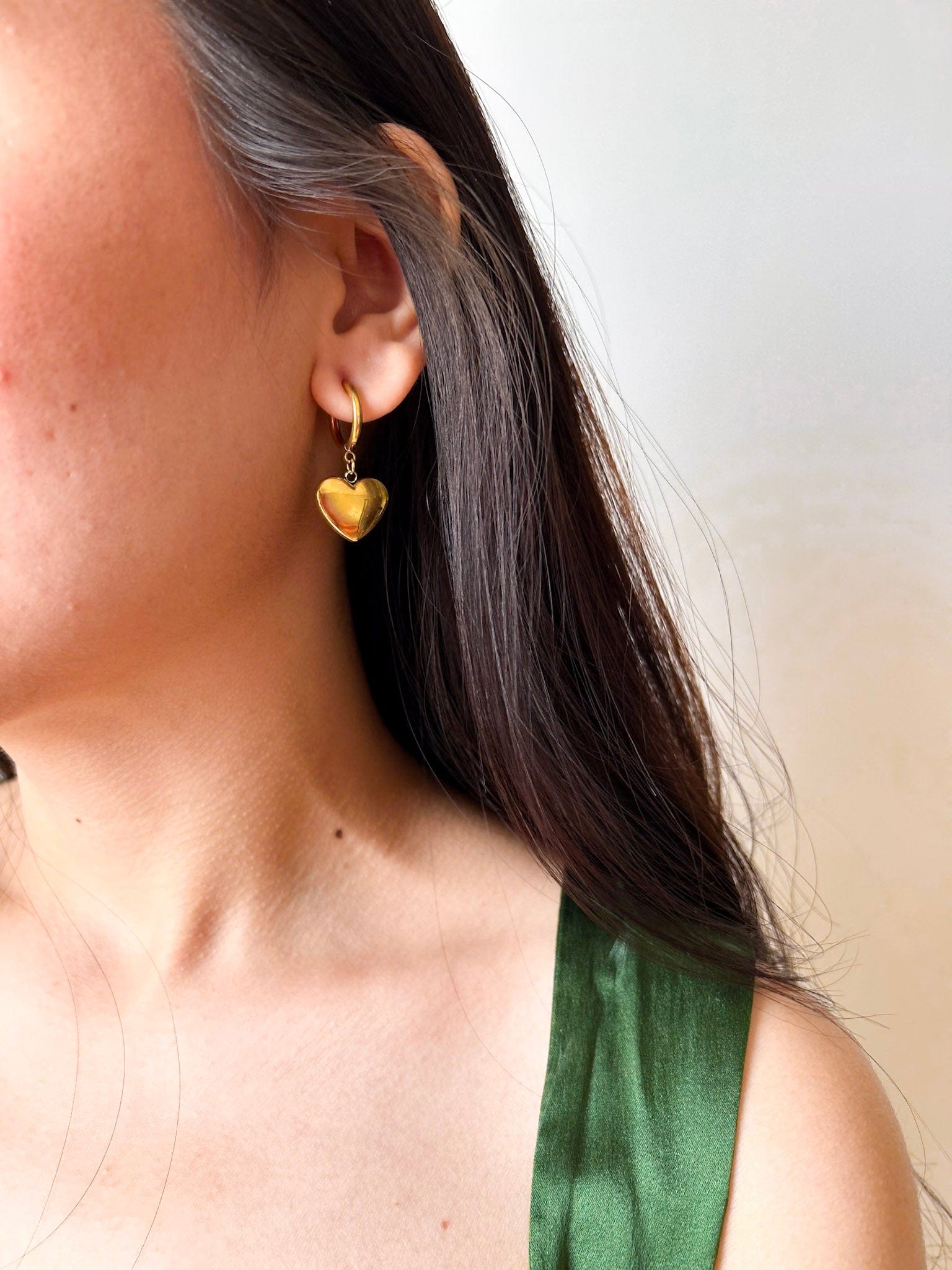 Rekhhta Essentials Earrings Heart is Full Huggie Earrings