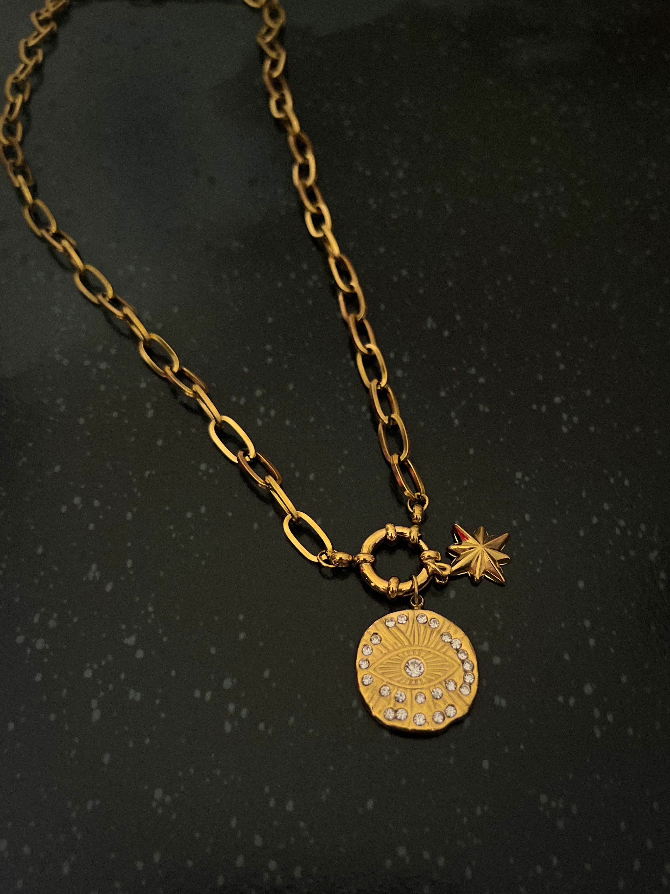 Rekhhta Essentials Necklace Celestial Eye Pendant Necklace