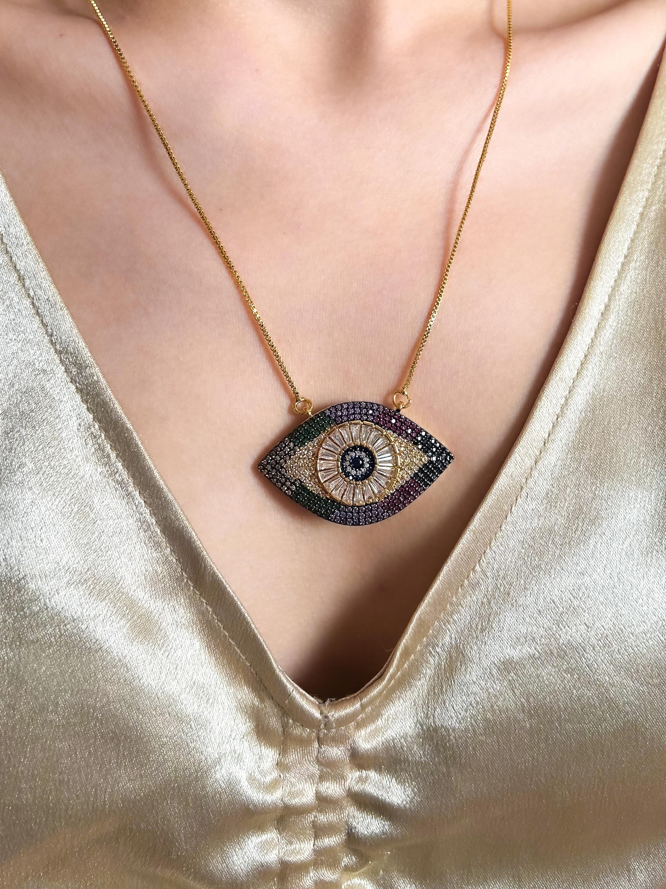 Rekhhta Essentials Necklace Statement Evil Eye Necklace