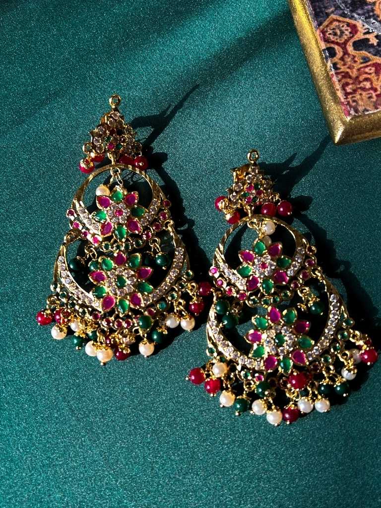 Rekhhta Indian Necklace Jharoka Jadau Earrings