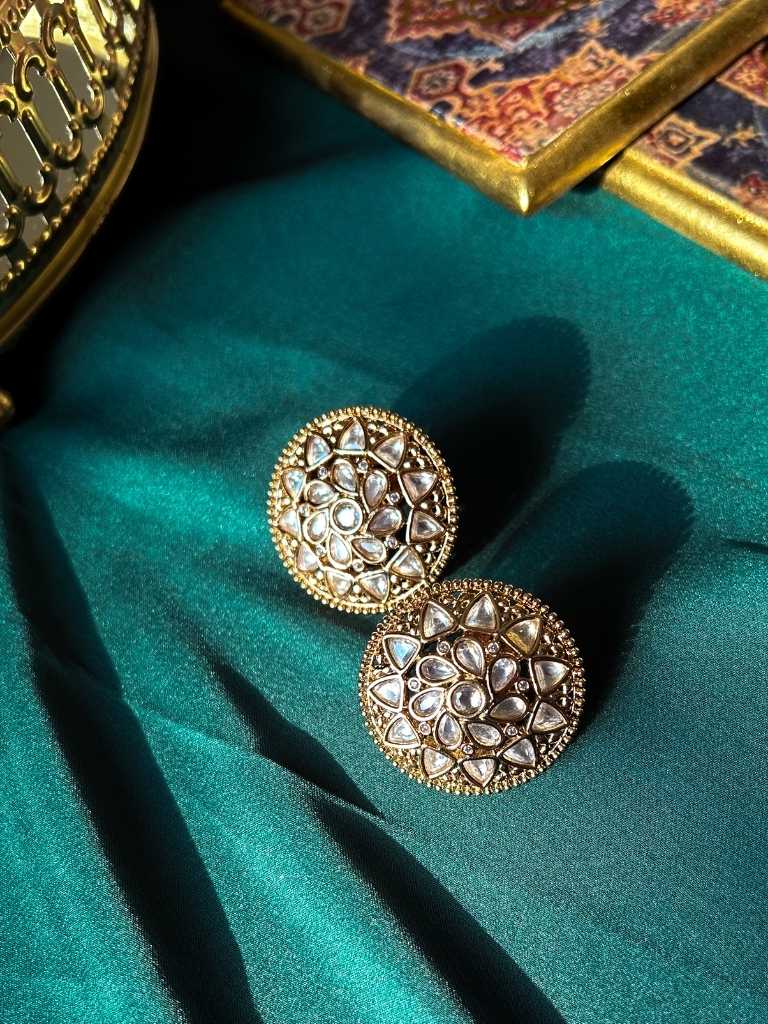 Rekhhta Indian Necklace Noor Stud Earrings