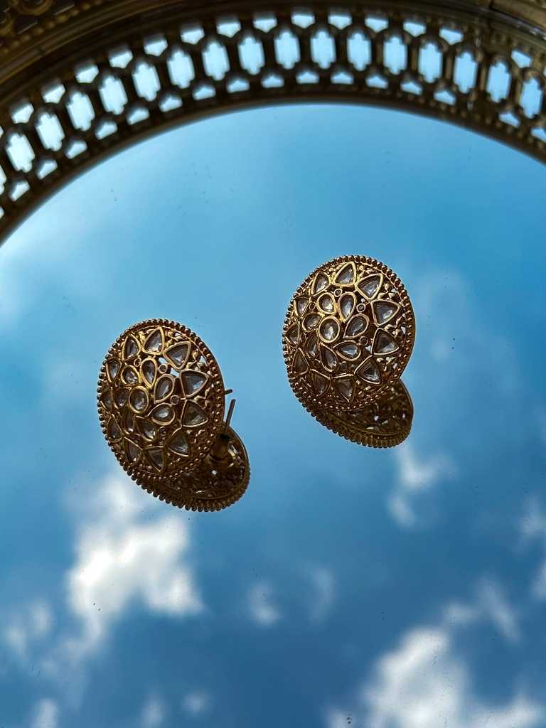 Rekhhta Indian Necklace Noor Stud Earrings